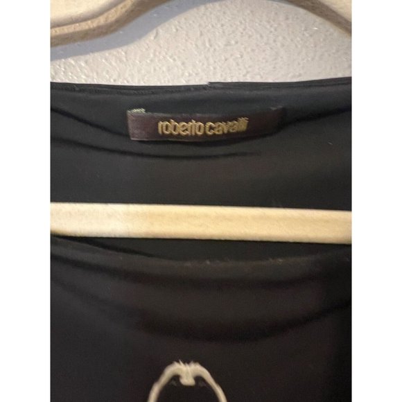 Roberto Cavalli Dress Long Sleeve Stretch Silk Animal Flowers Small Luxury $1250 - Picture 12 of 12